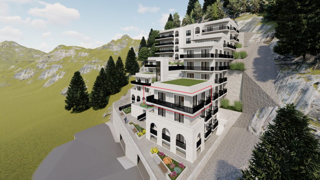 Montenegrina Residence - Apartman sa dve spavaće sobe - Terasa sa pogledom na more - #SU3-JP1 15