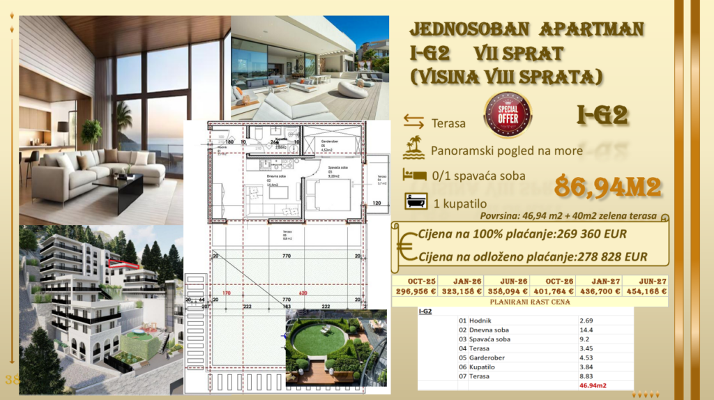 Jednosoban Apartman Na Prodaju Sa Terasom #I-G2 15