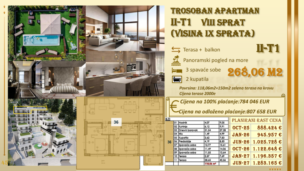 Trosoban Apartman Panoramski Pogled Na More #II-T1 15