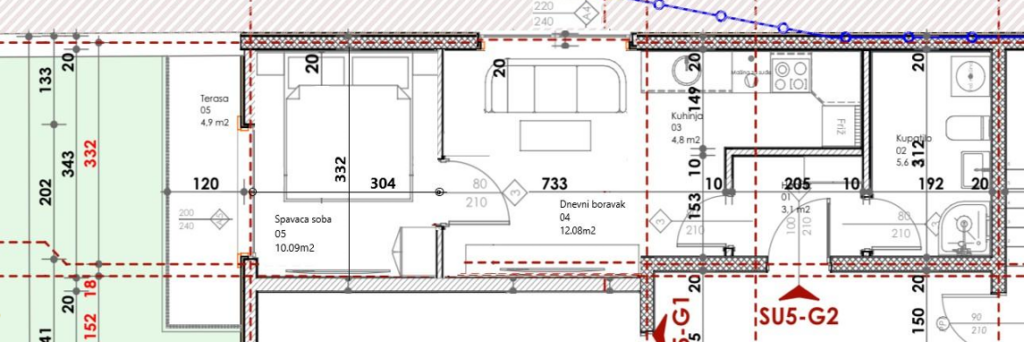 Montenegrina Residence - Apartman sa jednom spavaćom sobom - Terasa sa pogledom na more - #SU5-G2 11