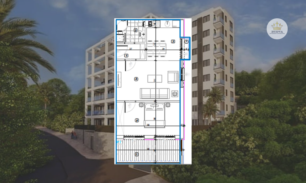 Apartmani becici 300m od mora - Jednosoban sta #D169-22