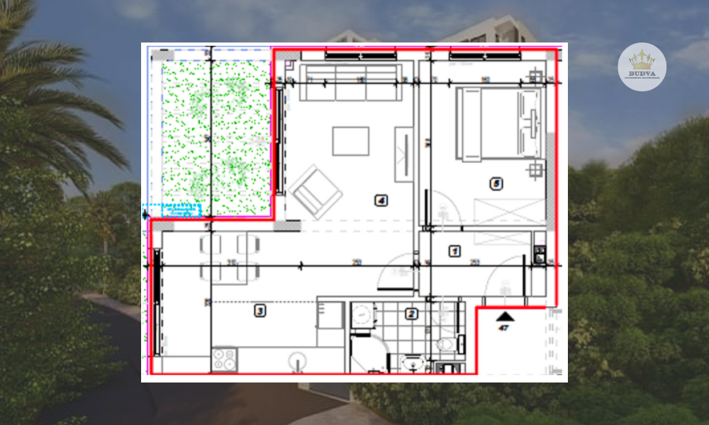 Apartmani becici 300m od mora - Jednosoban stan #D169-47