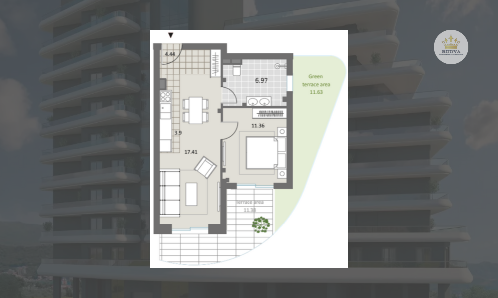 Bellemond Residence Montenegro - Jednosoban stan D166-403