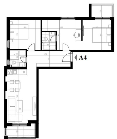 Podkošljun Residence - Apartman sa dve spavaće sobe - #A4 15