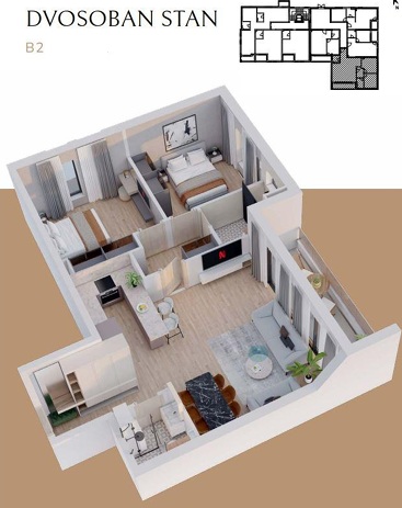 Podkošljun Residence - Apartman sa dve spavaće sobe - #B2 12 Podkošljun Residence - Apartman sa dve spavaće sobe - #B2 11