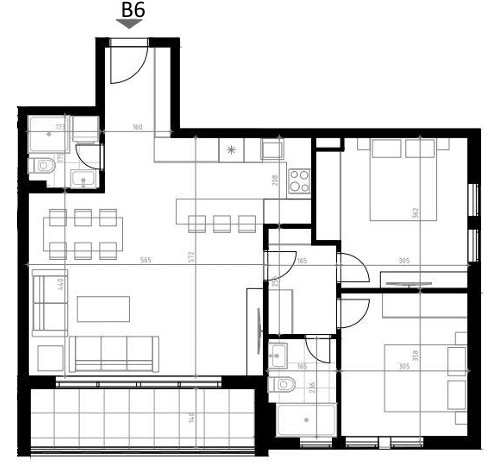 Podkošljun Residence - Apartman sa dve spavaće sobe - #B6 12 Podkošljun Residence - Apartman sa dve spavaće sobe - #B6 11