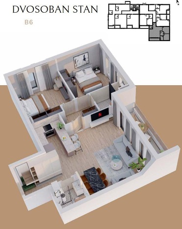 Podkošljun Residence - Apartman sa dve spavaće sobe - #B6 10 Podkošljun Residence - Apartman sa dve spavaće sobe - #B6 9