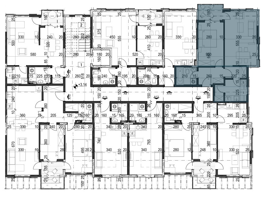 Palazzo Jaz - Jednosoban Apartman Površine 52,05m²- #A11 43