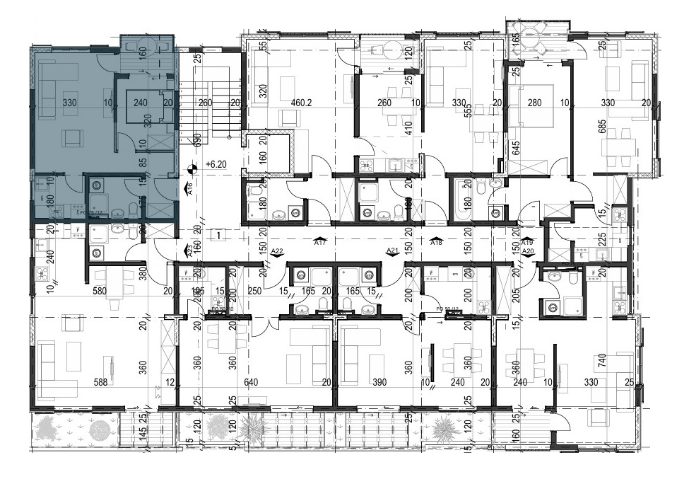 Palazzo Jaz - Jednosoban Apartman Površine 41,70m²- #A16 43