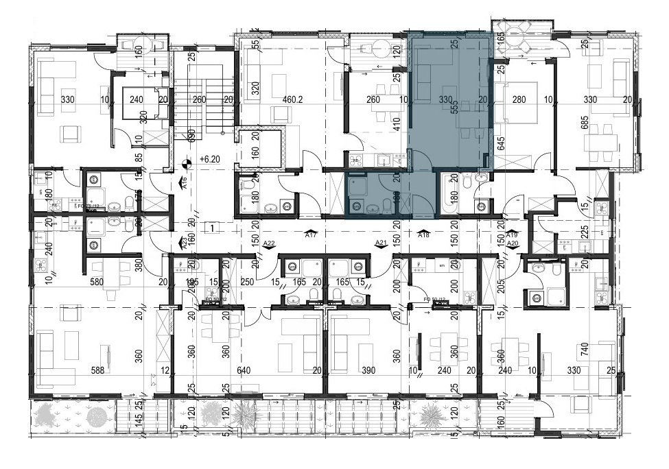 Palazzo Jaz - Studio Apartman Površine 25,50m²- #A18 43