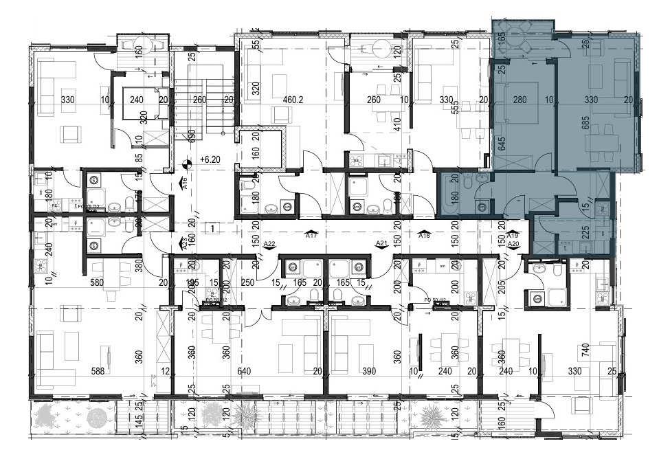 Palazzo Jaz - Jednosoban Apartman Površine 52,05m²- #A19 43
