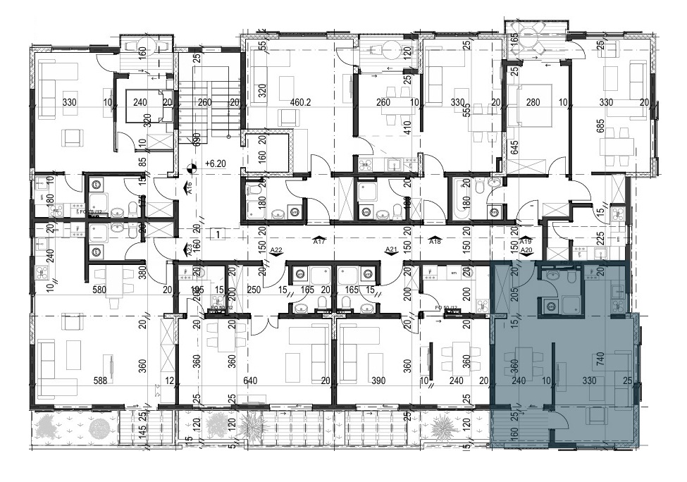 Palazzo Jaz - Jednosoban Apartman Površine 43,27m²- #A20 43