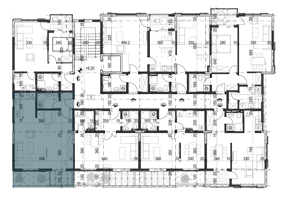 Palazzo Jaz - Jednosoban Apartman Površine 42,70m²- #A23 43