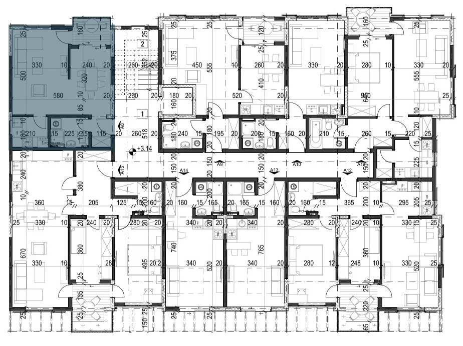Palazzo Jaz - Jednosoban Apartman Površine 41,70m²- #A8 43