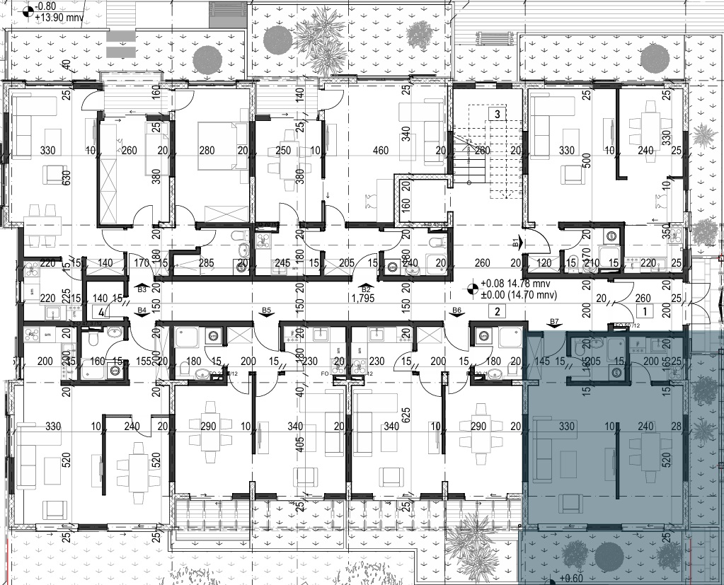 Palazzo Jaz - Jednosoban Apartman Površine 38,76m²- #B7 5