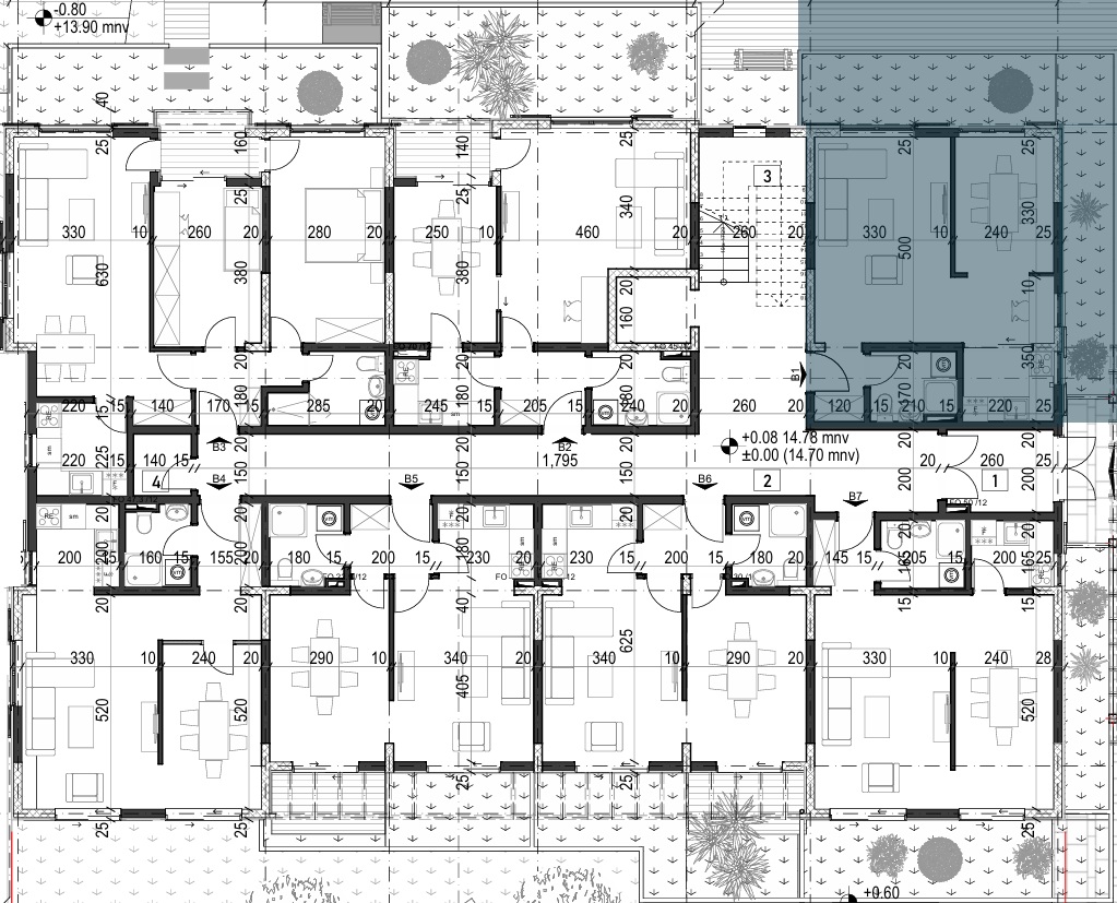 Palazzo Jaz - Jednosoban Apartman Površine 37,76m²- #B1 43