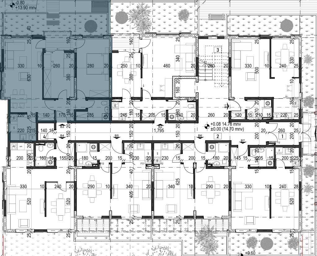 Palazzo Jaz - Dvosoban Apartman Površine 62,79m²- #B3 43