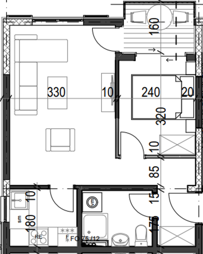 Palazzo Jaz - Jednosoban Apartman Površine 41,70m²- #A16 45