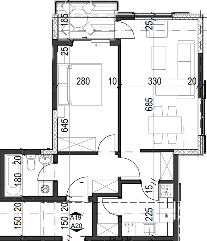 Palazzo Jaz - Jednosoban Apartman Površine 52,05m²- #A19 45