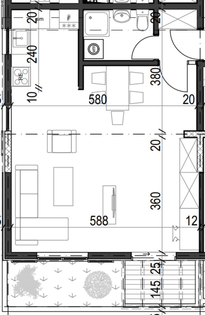 Palazzo Jaz - Jednosoban Apartman Površine 42,70m²- #A23 7