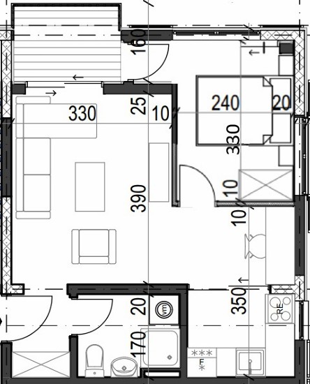 Palazzo Jaz - Jednosoban Apartman Površine 37,76m²- #B14 37