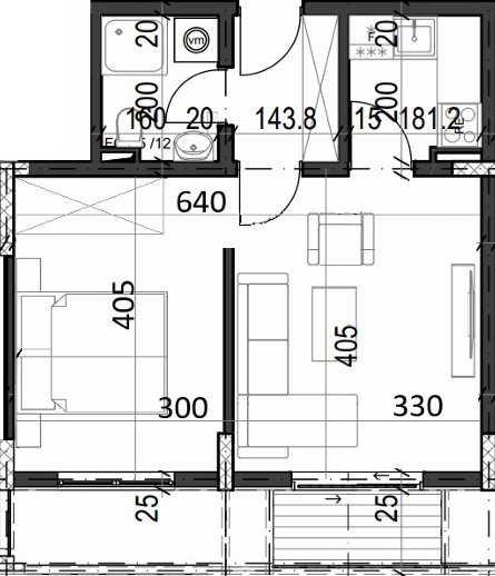 Palazzo Jaz - Jednosoban Apartman Površine 38,55m²- #B17 37