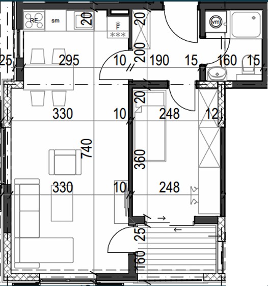Palazzo Jaz - Jednosoban Apartman Površine 42,90m²- #B18 37