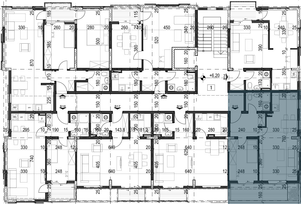 Palazzo Jaz - Jednosoban Apartman Površine 46,87m²- #B15 35