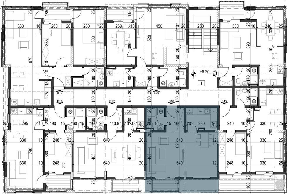 Palazzo Jaz - Jednosoban Apartman Površine 40,83m²- #B16 35