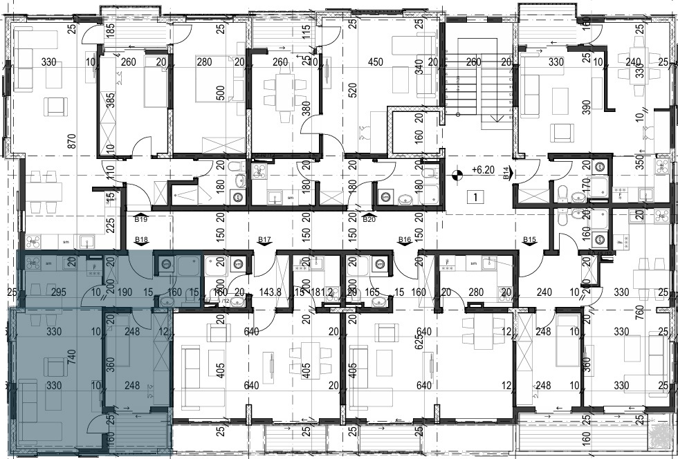 Palazzo Jaz - Jednosoban Apartman Površine 42,90m²- #B18 35