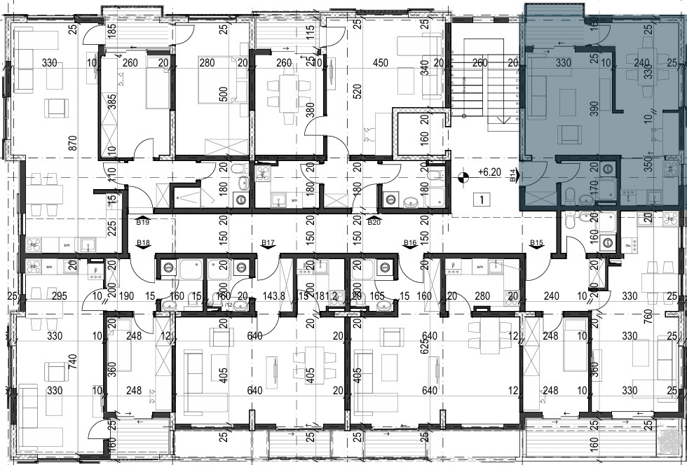 Palazzo Jaz - Jednosoban Apartman Površine 37,76m²- #B14 35