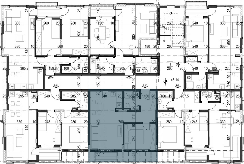 Palazzo Jaz - Jednosoban Apartman Površine 46m²- #B10 35