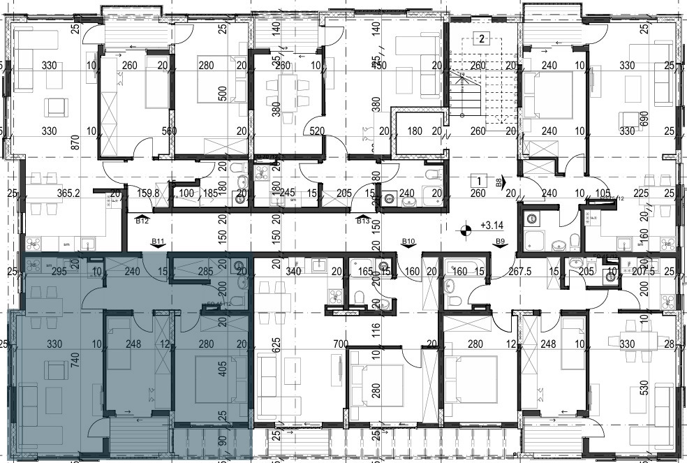Palazzo Jaz - Dvosoban Apartman Površine 57,43m²- #B11 35