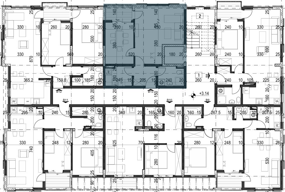 Palazzo Jaz - Jednosoban Apartman Površine 45,30m²- #B13 35