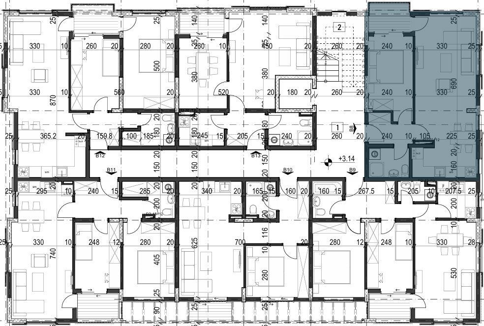 Palazzo Jaz - Jednosoban Apartman Površine 50m²- #B8 35