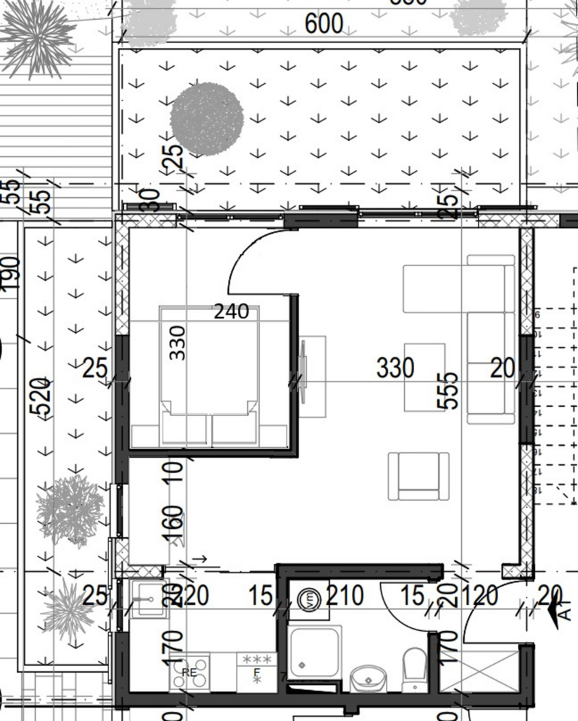 Palazzo Jaz - Jednosoban Apartman Površine 38,84m² - #A1 45