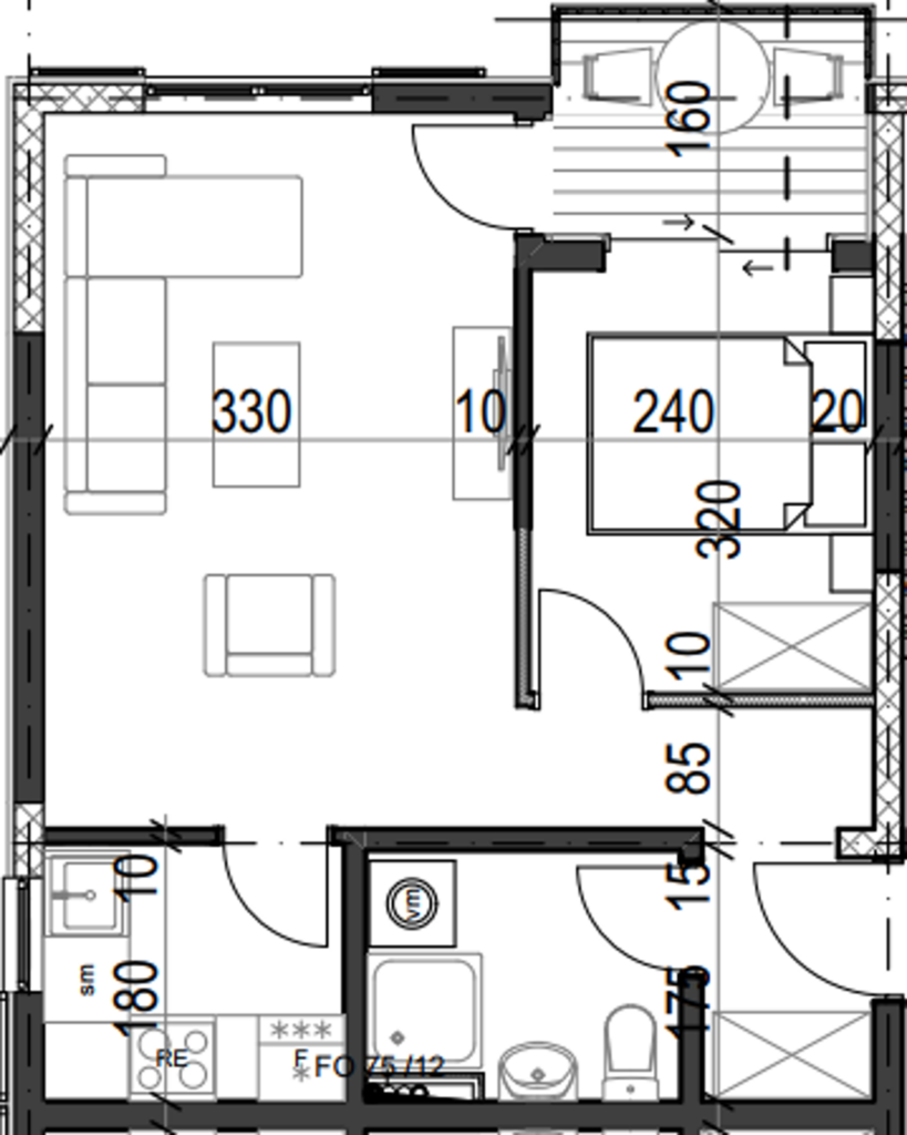 Palazzo Jaz - Jednosoban Apartman Površine 41,70m²- #A8 45