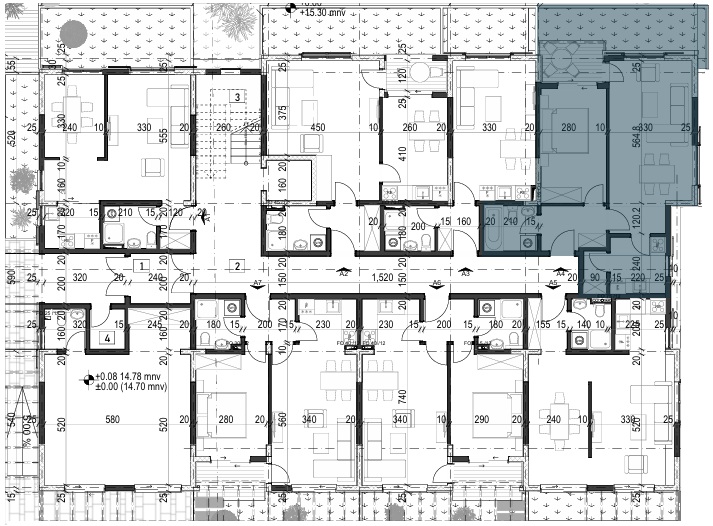 Palazzo Jaz - Jednosoban Apartman Površine 52,30m²- #A4 43