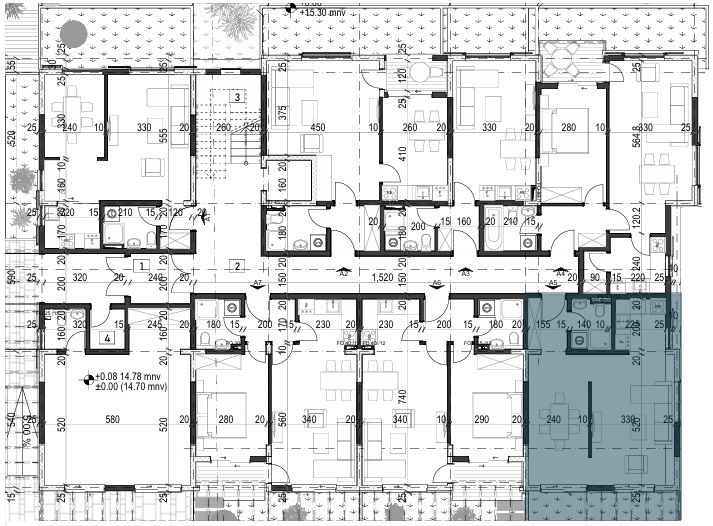 Palazzo Jaz - Jednosoban Apartman Površine 39,86m²- #A5 43