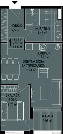 Sea Side Anatolia - Apartman sa jednom spavaćom sobom - Pogled na more - Bečići - #SS3 19