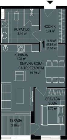Sea Side Anatolia - Apartman sa jednom spavaćom sobom - Pogled na more - Bečići - #SS28 19