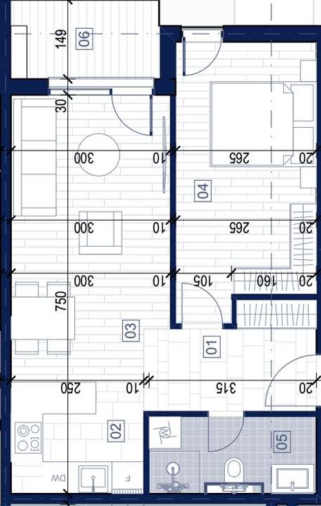 Novi VIP Resort Lastva - Apartman sa jednom spavaćom sobom - #B103 29