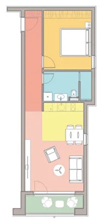 Prva linija Bečići - Useljivo - Apartman sa jednom spavaćom sobom - 54m2 - Pogled na more - PD-22 8 Prva linija Bečići - Useljivo - Apartman sa jednom spavaćom sobom - 54m2 - Pogled na more - PD-22 7