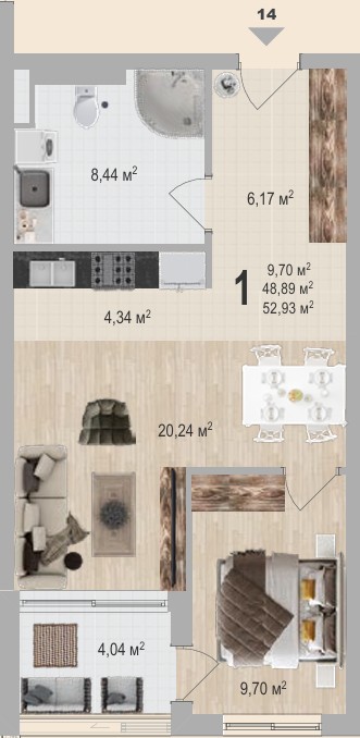 Sea Side - Apartman sa jednom spavaćom sobom - Pogled na more - Bečići - #SS14 19