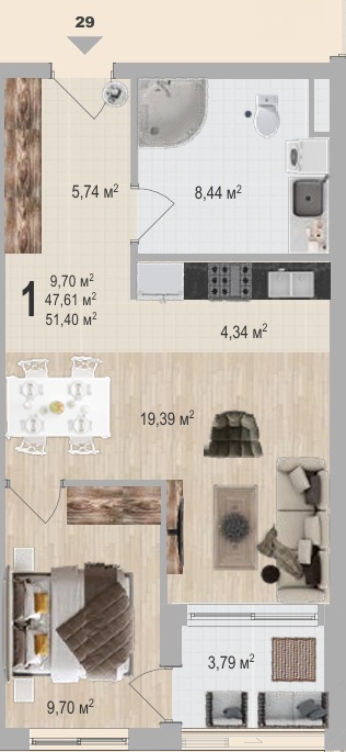 Sea Side - Apartman sa jednom spavaćom sobom - Pogled na more - Bečići - #SS29 19