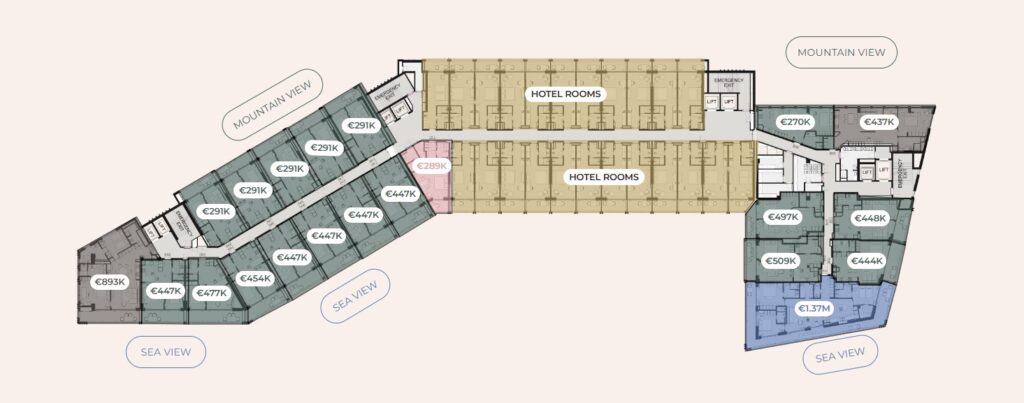 Prva linija Bečići - Novogradnja - Apartman sa jednom spavaćom sobom - 56m2 - Pogled na planinu - D809 16 Prva linija Bečići - Novogradnja - Apartman sa jednom spavaćom sobom - 56m2 - Pogled na planinu - D809 15