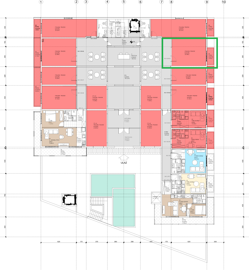Montenegrina Residence - Poslovni prostor - 31.98m2 - Prizemlje - Bočni pogled na more - #SU1-OS-04 53