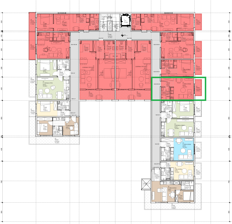 Montenegrina Residence - Studio apartman - 27.47m2 - 2. sprat - Bočni pogled na more - #SU3-OS-02 60 Montenegrina Residence - Studio apartman - 27.47m2 - 2. sprat - Bočni pogled na more - #SU3-OS-02 59