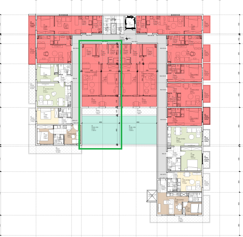 Montenegrina Residence - Apartman sa jednom spavaćom sobom - 105,55m2 - 1. sprat - Velika zelena terasa sa zonom za odmor - #SU2-TH1/2 75