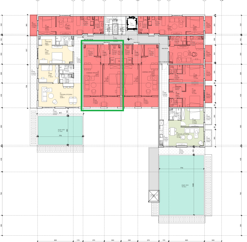 Montenegrina Residence - Apartman sa jednom spavaćom sobom - 66,02m2 - 3. sprat - Panoramski pogled na more - #SU4-TH1/2 51